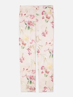 Femme Primark Bas De Pyjama|Bas De Pyjama Coupe Droite En Satin Floral