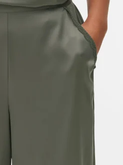 Femme Primark Bas De Pyjama|Bas De Pyjama En Satin à Finitions En Dentelle