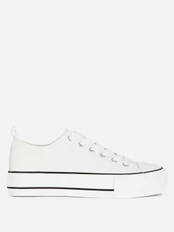 Femme Primark Baskets|Baskets Basses Compensées En Simili Cuir