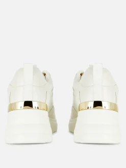 Femme Primark Baskets|Baskets Compensées Avec Finitions Métallisées