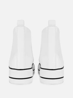 Femme Primark Baskets|Baskets Montantes Compensées En Simili Cuir