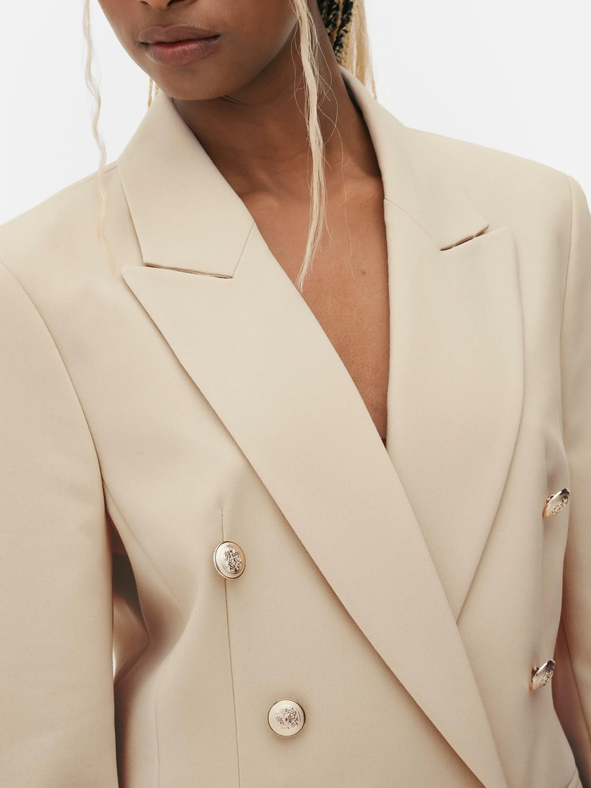 Femme Primark Blazers|Blazer à Boutonnage Croisé Avec Bouton Métallisé