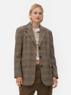 Femme Primark Blazers|Blazer à Carreaux à Boutonnage Simple Rita Ora