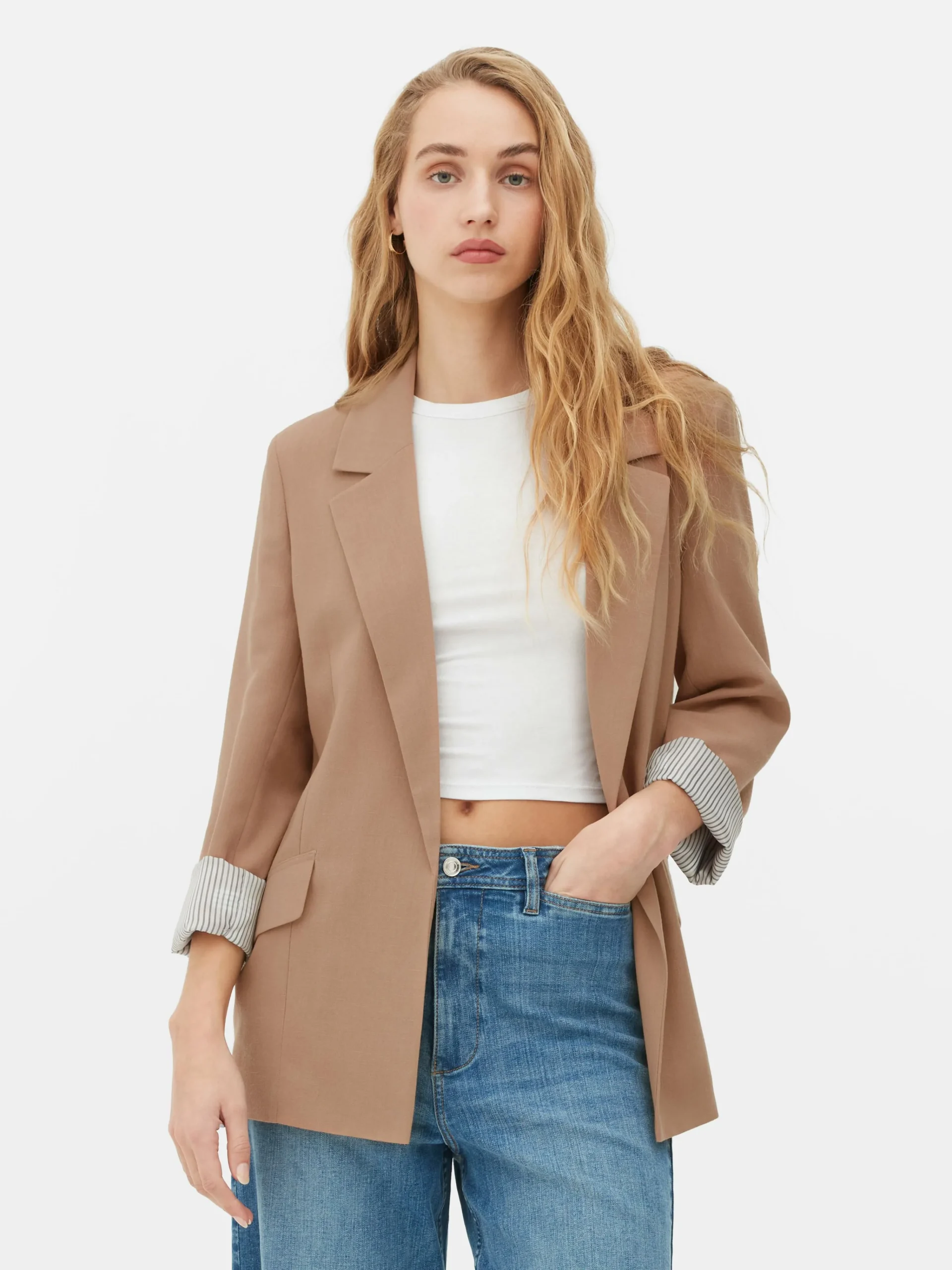 Femme Primark Blazers|Blazer Ajusté à Effet Bord à Bord