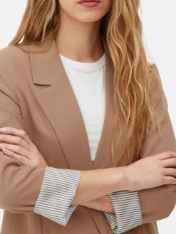 Femme Primark Blazers|Blazer Ajusté à Effet Bord à Bord