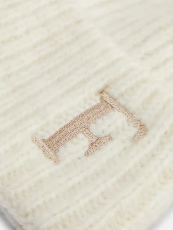 Femme Primark Chapeaux, Gants Et Écharpes|Bonnet à Pompon Avec Initiale Brodée