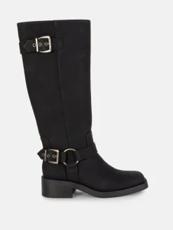 Femme Primark Bottes|Bottes De Motard à Bout Carré