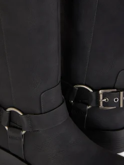 Femme Primark Bottes|Bottes De Motard à Bout Carré