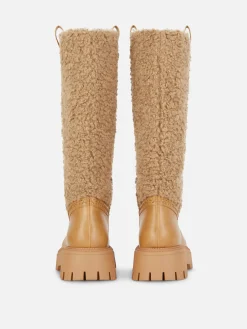 Femme Primark Bottes|Bottes Montantes Effet Mouton Retourné Rita Ora