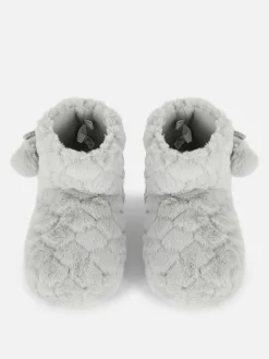 Femme Primark Chaussons|Bottines Duveteuses à Pompons