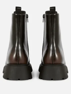 Femme Primark Bottes|Bottines Lacées Avec Empiècement Sur L'embout