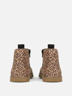 Enfant Primark Bottes Et Bottes En Caoutchouc|Bottines Zippées à Motif Léopard
