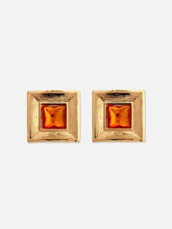 Femme Primark Bijoux|Boucles D'oreilles Carrées à Fausses Gemmes Rita Ora