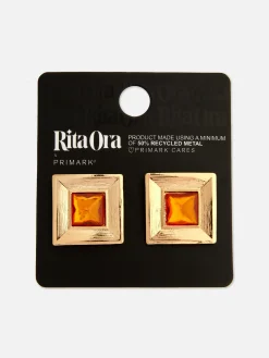 Femme Primark Bijoux|Boucles D'oreilles Carrées à Fausses Gemmes Rita Ora