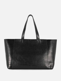 Femme Primark Sacs Et Porte-Monnaie|Cabas Extra Large En Imitation Croco