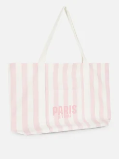 Primark Accessoires Voyages|Cabas Ville En Toile Extra Large