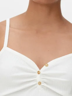 Femme Primark Hauts Et T-Shirts|Caraco à Encolure Boutonnée