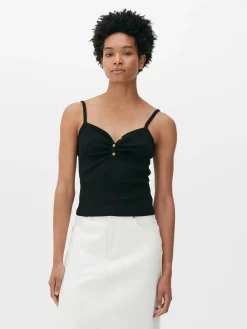 Femme Primark Hauts Et T-Shirts|Caraco à Encolure Boutonnée