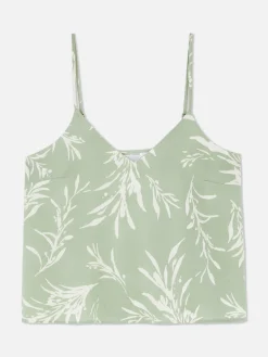 Femme Primark Hauts De Pyjama|Caraco De Pyjama En Satin à Motif Feuilles