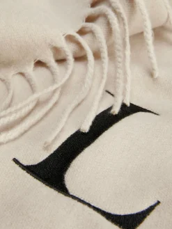 Femme Primark Chapeaux, Gants Et Écharpes|Écharpe Avec Initiale Brodée Et Pampilles