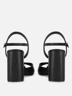 Femme Primark Chaussures À Talons|Chaussures à Talons Carrés Et Bride Incurvée Coupe Large