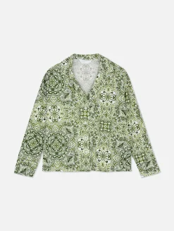 Femme Primark Hauts De Pyjama|Chemise De Nuit De Pyjama Graphique à Motif Mandala