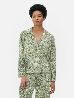 Femme Primark Hauts De Pyjama|Chemise De Nuit De Pyjama Graphique à Motif Mandala