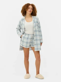 Femme Primark Chemises De Nuit Et Nuisettes|Chemise De Nuit Longue En Flanelle à Carreaux