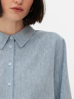 Femme Primark Chemises Et Blouses|Chemise En Chambray à Manches Longues