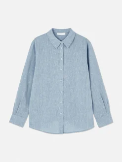 Femme Primark Chemises Et Blouses|Chemise En Chambray à Manches Longues