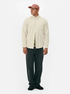 Homme Primark Chemises|Chemise En Sergé De Coton à Manches Longues