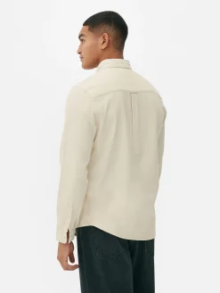 Homme Primark Chemises|Chemise En Sergé De Coton à Manches Longues