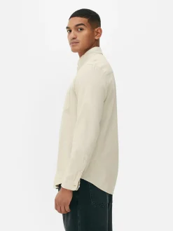 Homme Primark Chemises|Chemise En Sergé De Coton à Manches Longues