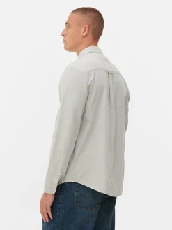 Homme Primark Chemises|Chemise En Sergé De Coton à Manches Longues