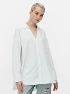 Femme Primark Chemises Et Blouses|Chemise Oversize En Popeline