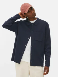 Homme Primark Chemises|Chemise Tricotée à Boutons-pression