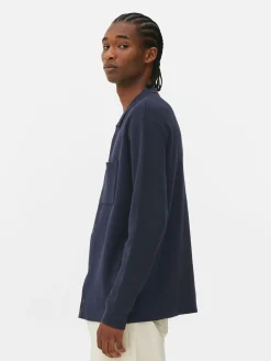 Homme Primark Chemises|Chemise Tricotée à Boutons-pression