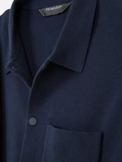 Homme Primark Chemises|Chemise Tricotée à Boutons-pression