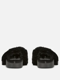 Femme Primark Tongs Et Claquettes|Claquettes En Fausse Fourrure