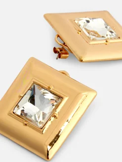 Femme Primark Bijoux|Clous D'oreilles Carrés à Fausses Gemmes Rita Ora