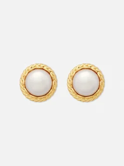 Femme Primark Bijoux|Clous D'oreilles Torsadés à Fausses Perles