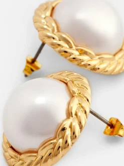 Femme Primark Bijoux|Clous D'oreilles Torsadés à Fausses Perles