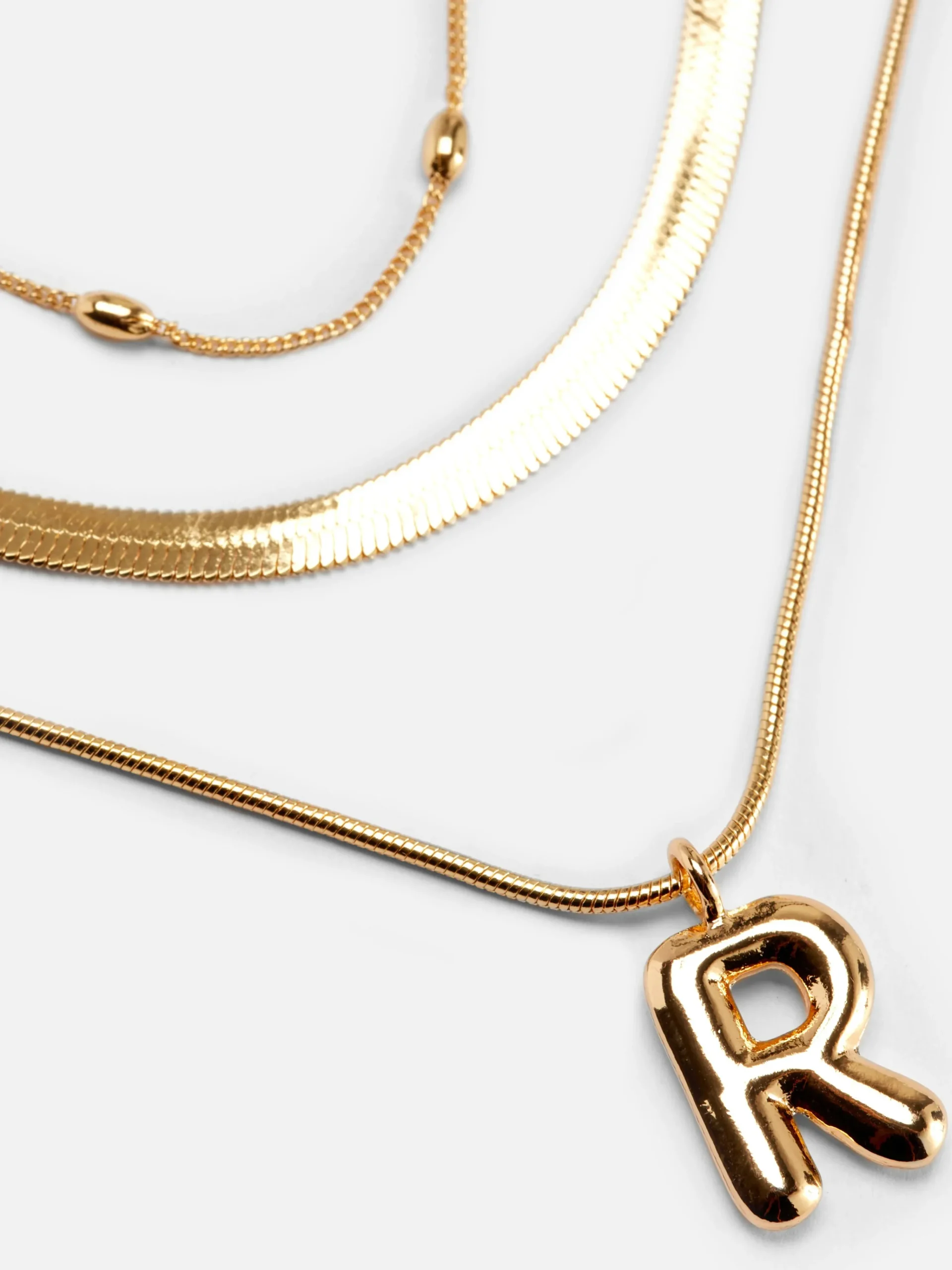 Femme Primark Bijoux|Collier à Superpositions Bouffant Avec Initiale