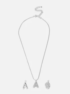 Femme Primark Bijoux|Collier Initiales à Pendentifs Multiples