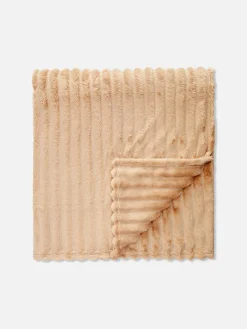 Primark Couvertures Et Jetés De Lit|Couverture Côtelée Duveteuse Ultra-douce