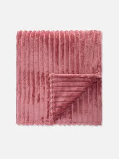 Primark Couvertures Et Jetés De Lit|Couverture Côtelée Duveteuse Ultra-douce