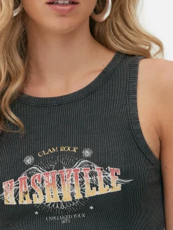 Femme Primark Hauts Et T-Shirts|Débardeur à Dos Nageur Côtelé Rita Ora Nashville