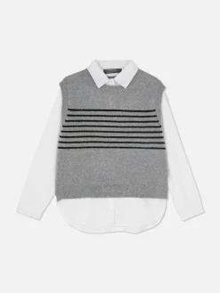 Femme Primark Chemises Et Blouses|Débardeur Chemise 2-en-1 Superposé