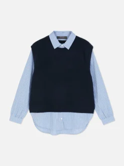 Femme Primark Chemises Et Blouses|Débardeur Chemise 2-en-1 Superposé