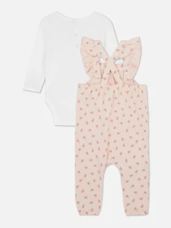 Primark Ensembles Et Tenues|Ensembles Et Tenues|Ensemble Body En Pointelle Et Salopette à Fleurs